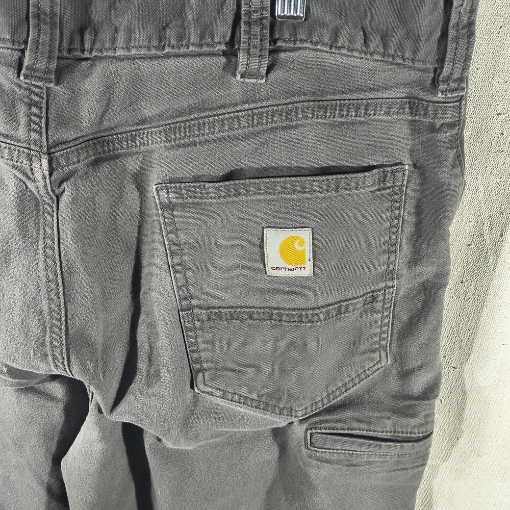 Carhartt Men's Size 40" X 34" Gray Relaxed Fit Moleskin Distressed Work Pants - Picture 9 of 10